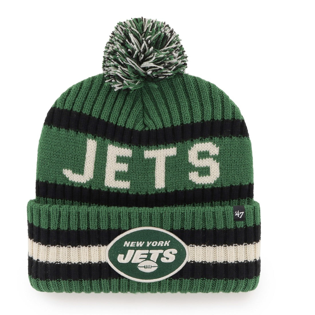 47 brand New York Jets '47 Bering Cuffed Knit Hat with Pom Green