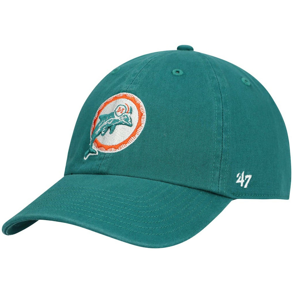 47 brand Miami Dolphins '47 Clean Up Adjustable Hat Aqua