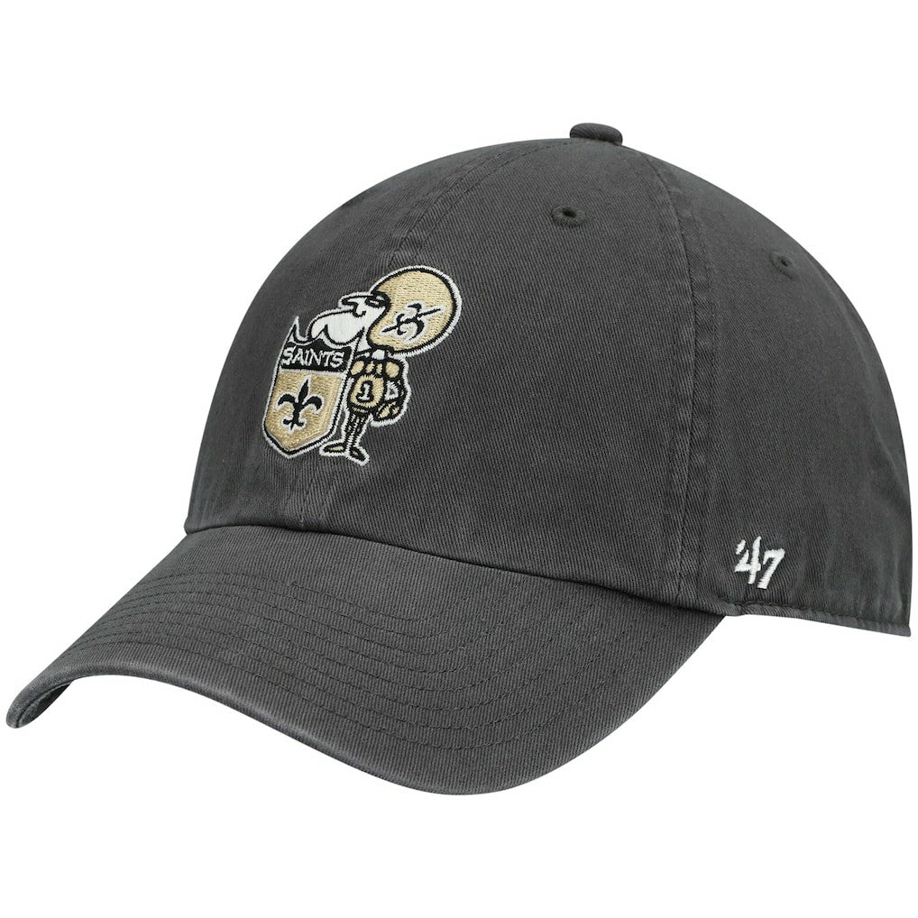 47 brand New Orleans Saints '47 Clean Up Adjustable Hat Charcoal