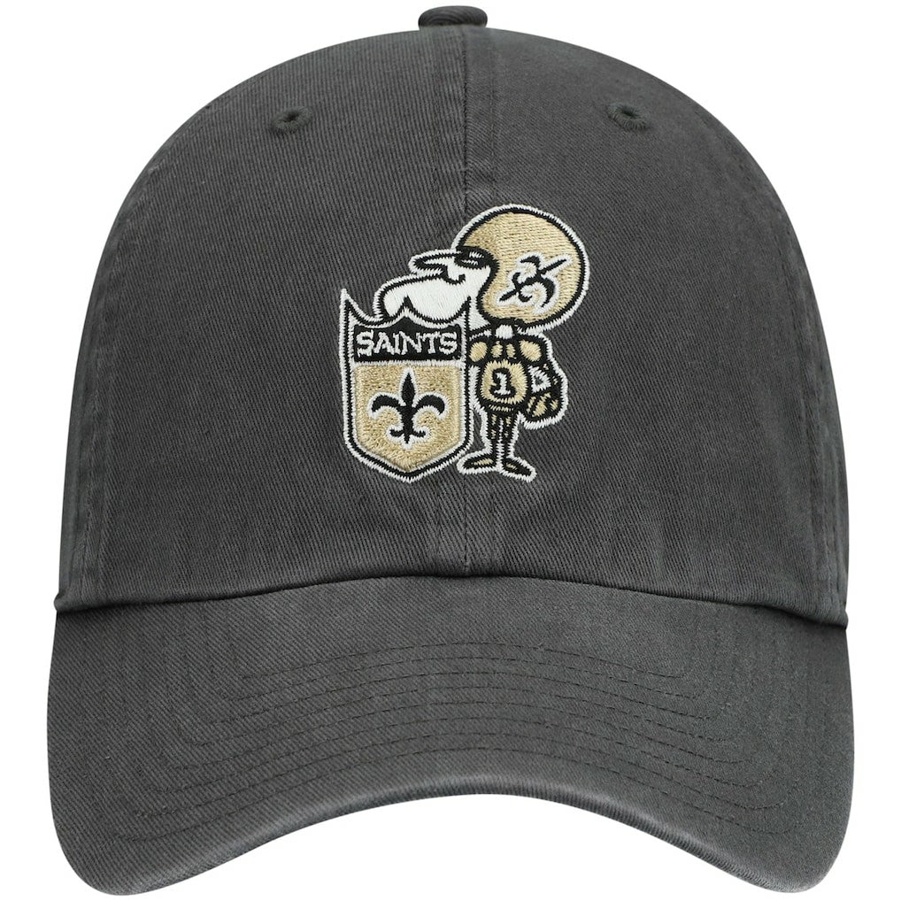 47 brand New Orleans Saints '47 Clean Up Adjustable Hat Charcoal