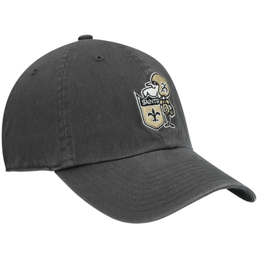47 brand New Orleans Saints '47 Clean Up Adjustable Hat Charcoal
