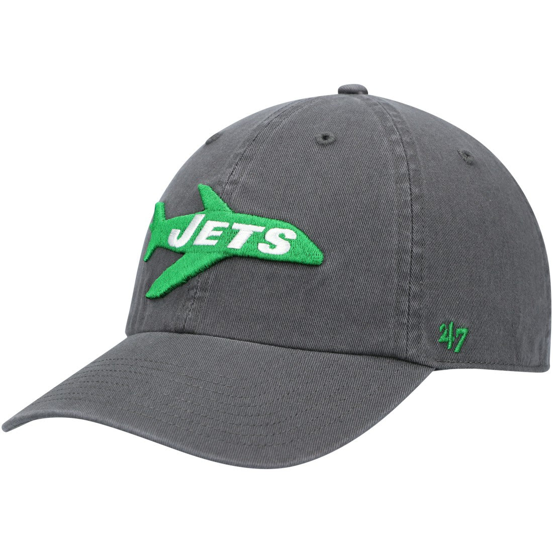 47 brand New York Jets '47 Clean Up Adjustable Hat Charcoal