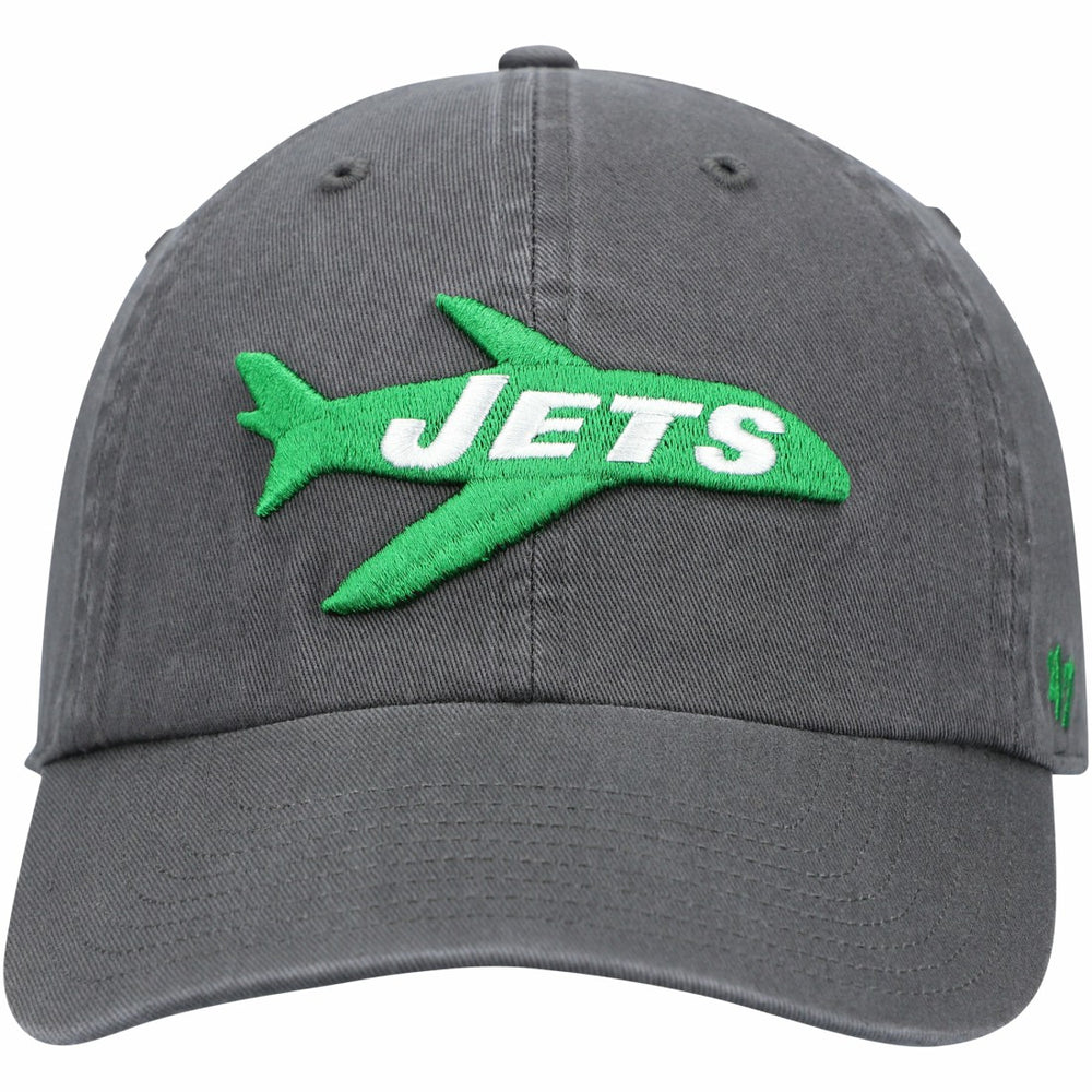 47 brand New York Jets '47 Clean Up Adjustable Hat Charcoal