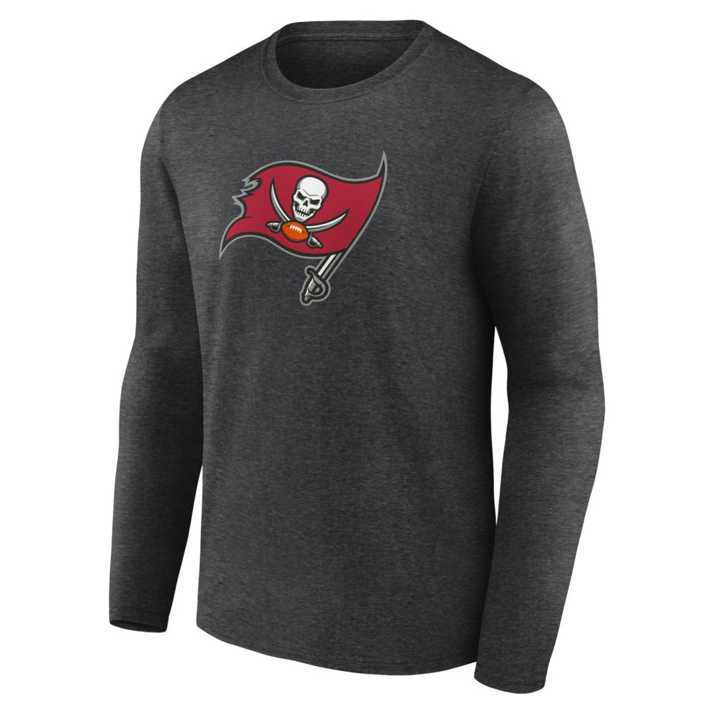 Tampa Bay Buccaneers Primary Team Logo Long Sleeve T-Shirt Charcoal