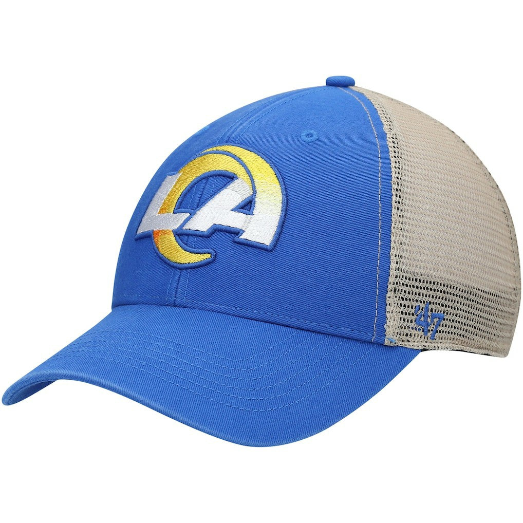 47 brand Los Angeles Rams '47 Flagship Logo MVP Snapback Hat Royal/Natural