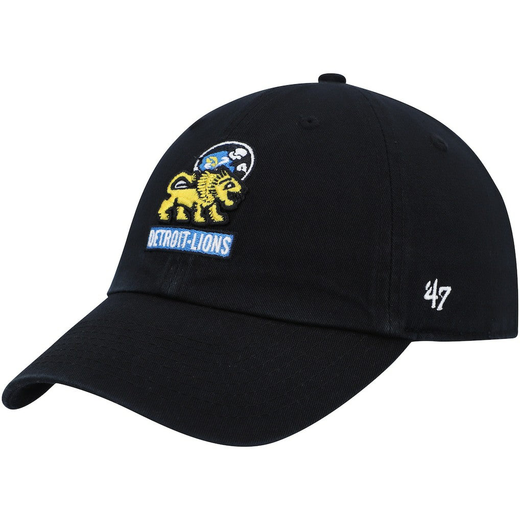 47 brand Detroit Lions '47 Clean Up Adjustable Hat Black