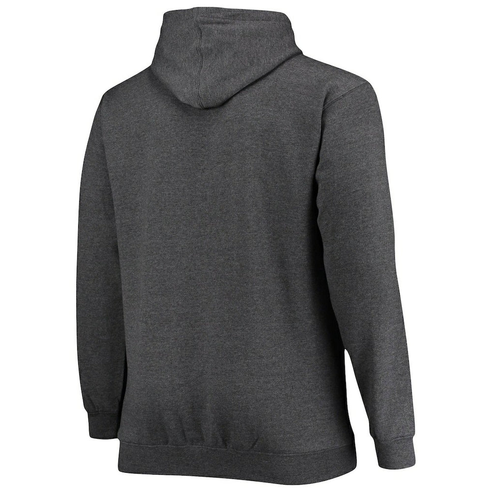 Fanatics New Orleans Saints Big & Tall Practice Pullover Hoodie Heathered Charcoal