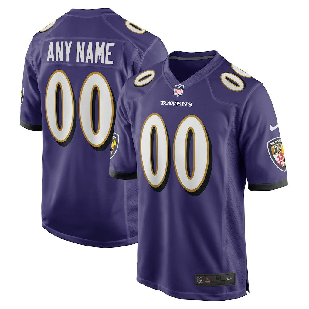 Nike Baltimore Ravens Custom Game Jersey Purple