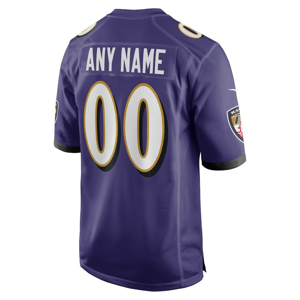 Nike Baltimore Ravens Custom Game Jersey Purple