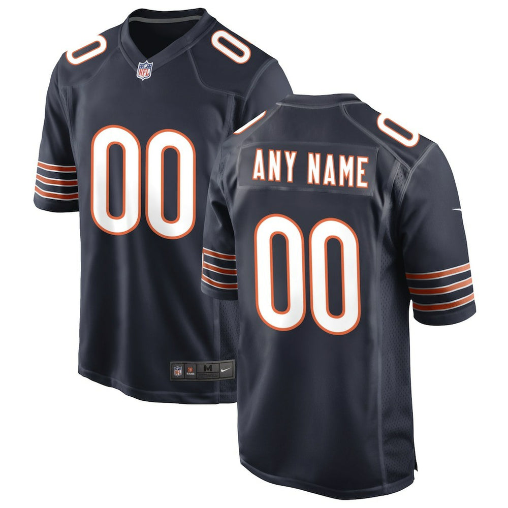 Nike Chicago Bears Custom Game Jersey Navy