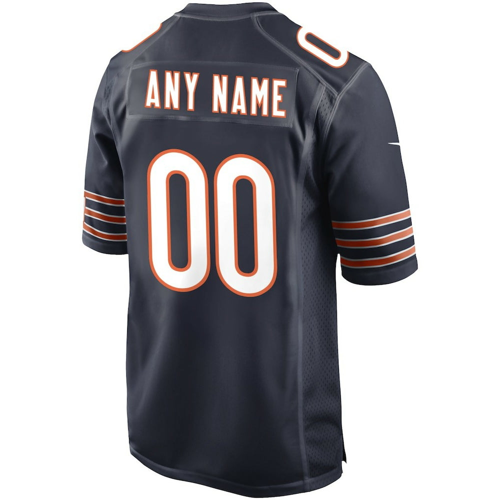 Nike Chicago Bears Custom Game Jersey Navy