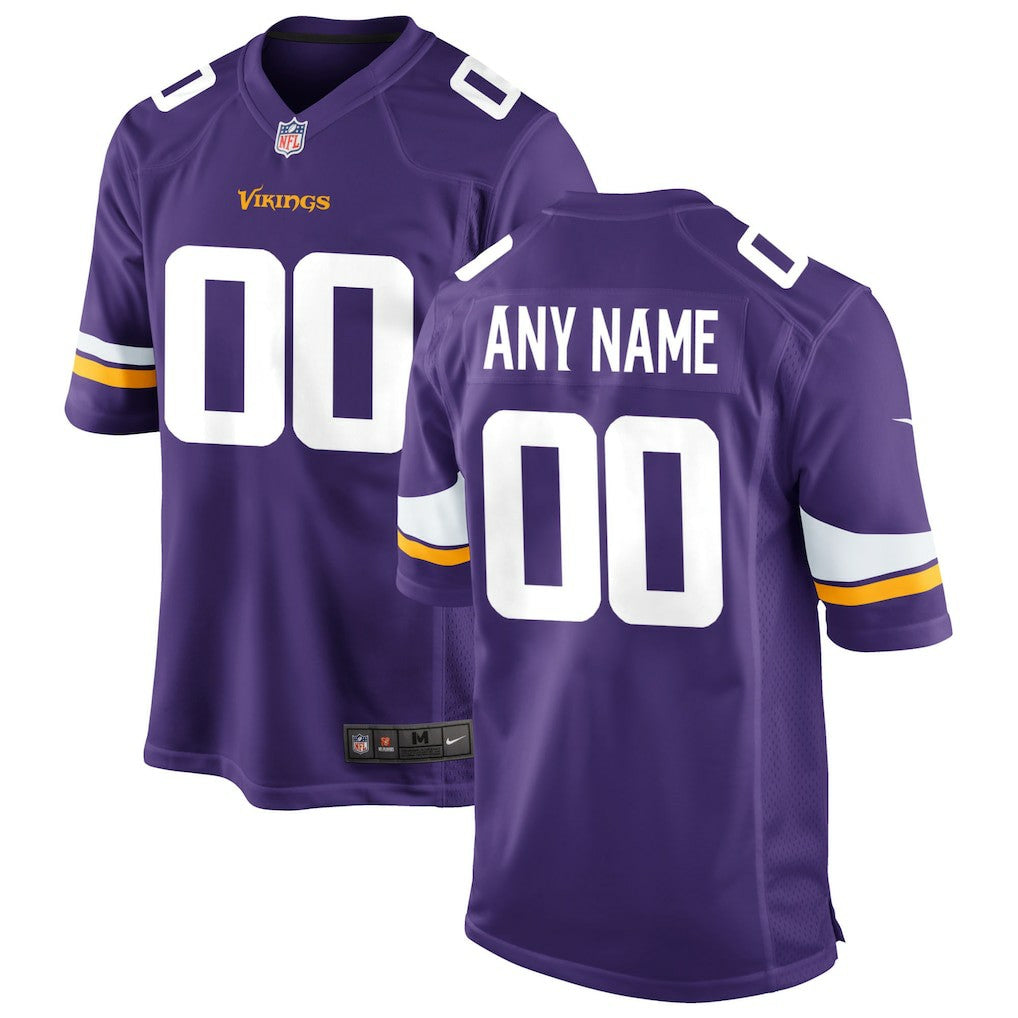 Nike Minnesota Vikings Custom Game Jersey Purple