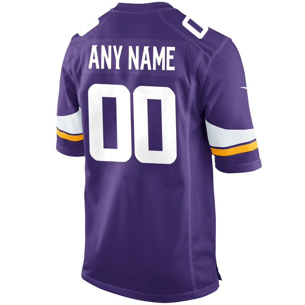 Nike Minnesota Vikings Custom Game Jersey Purple