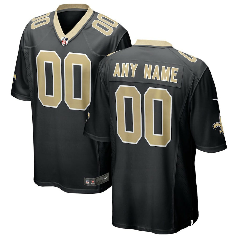 Nike New Orleans Saints Custom Game Jersey Black