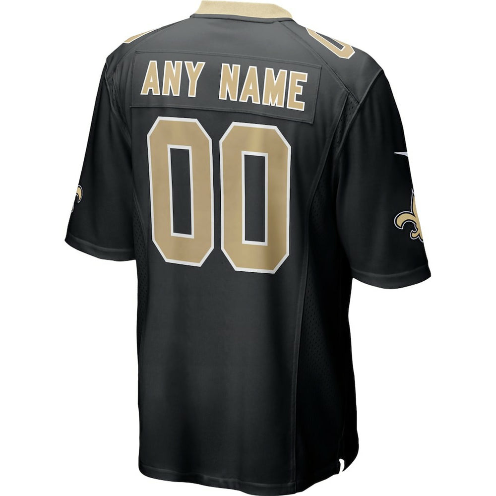 Nike New Orleans Saints Custom Game Jersey Black