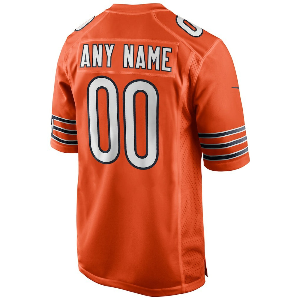 Nike Chicago Bears Alternate Custom Game Jersey Orange