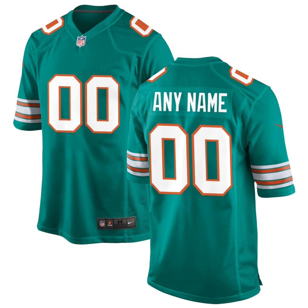 Nike Miami Dolphins Alternate Custom Game Jersey Aqua