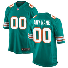 Nike Miami Dolphins Alternate Custom Game Jersey Aqua