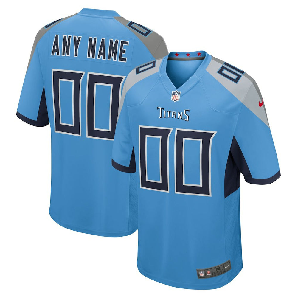 Nike Tennessee Titans Alternate Custom Game Jersey Light Blue