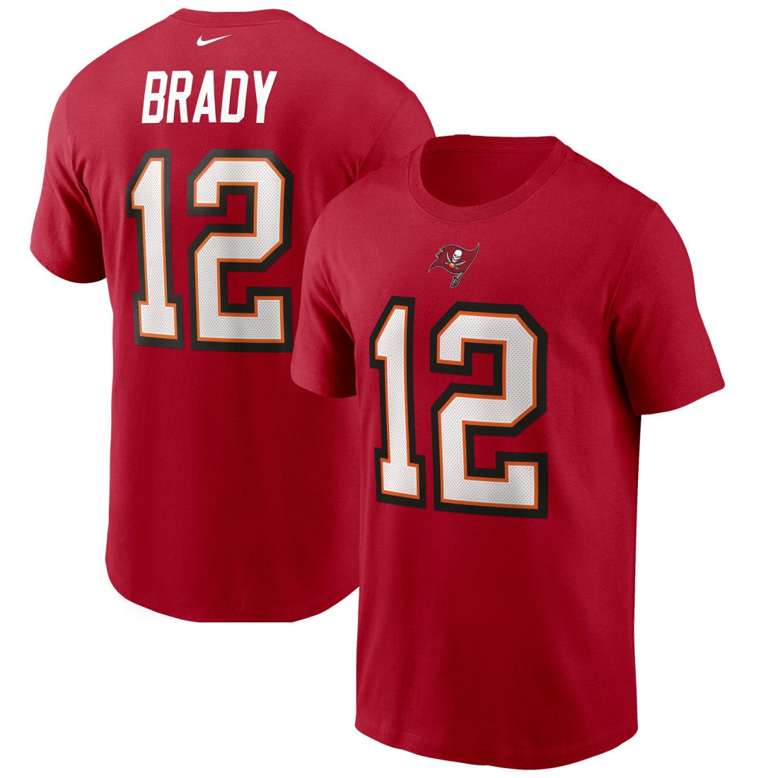 Nike Tom Brady Tampa Bay Buccaneers Name & Number T-Shirt Red