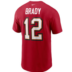 Nike Tom Brady Tampa Bay Buccaneers Name & Number T-Shirt Red