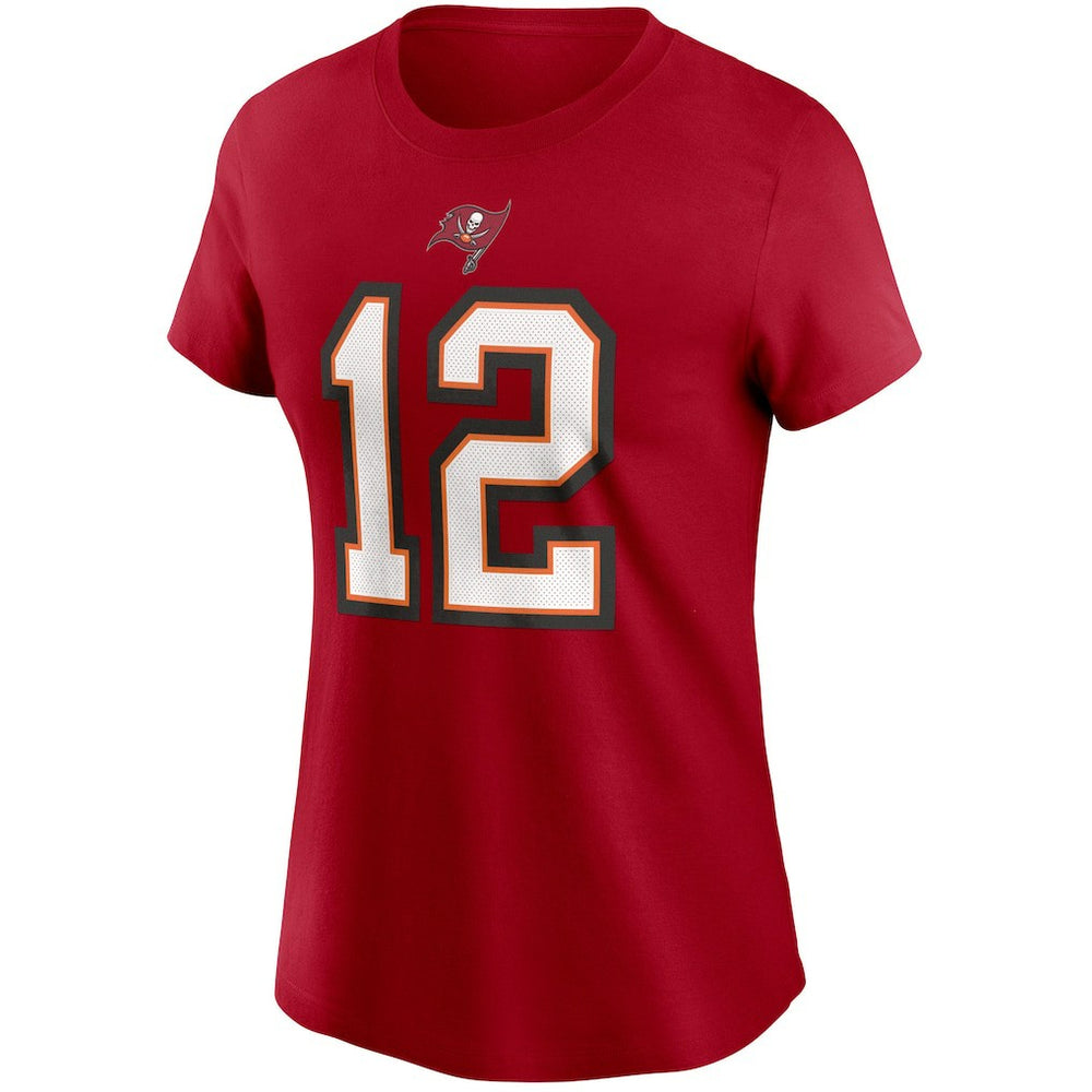 Nike Tom Brady Tampa Bay Buccaneers Women's Name & Number T-Shirt Red