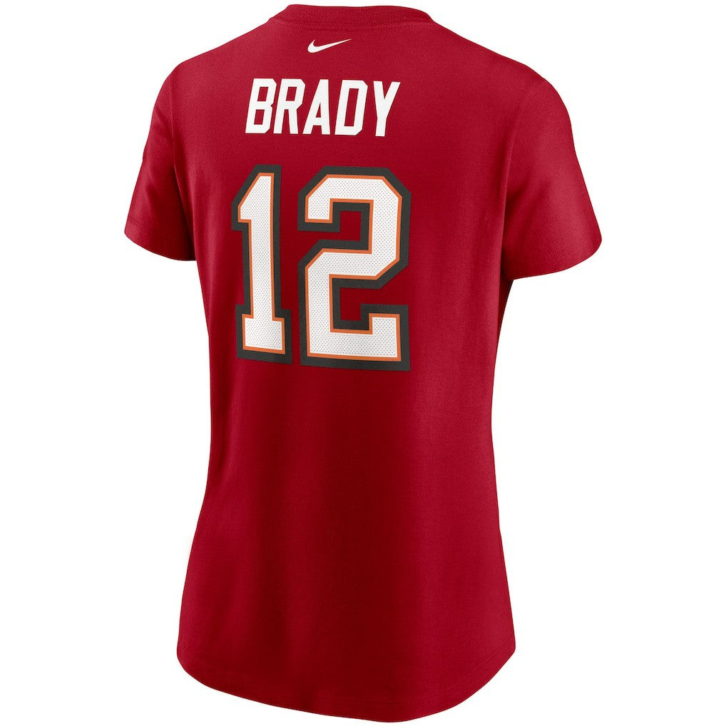 Nike Tom Brady Tampa Bay Buccaneers Women's Name & Number T-Shirt Red