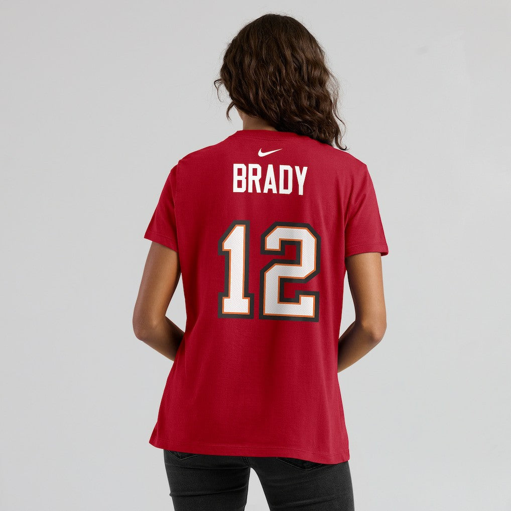 Nike Tom Brady Tampa Bay Buccaneers Women's Name & Number T-Shirt Red