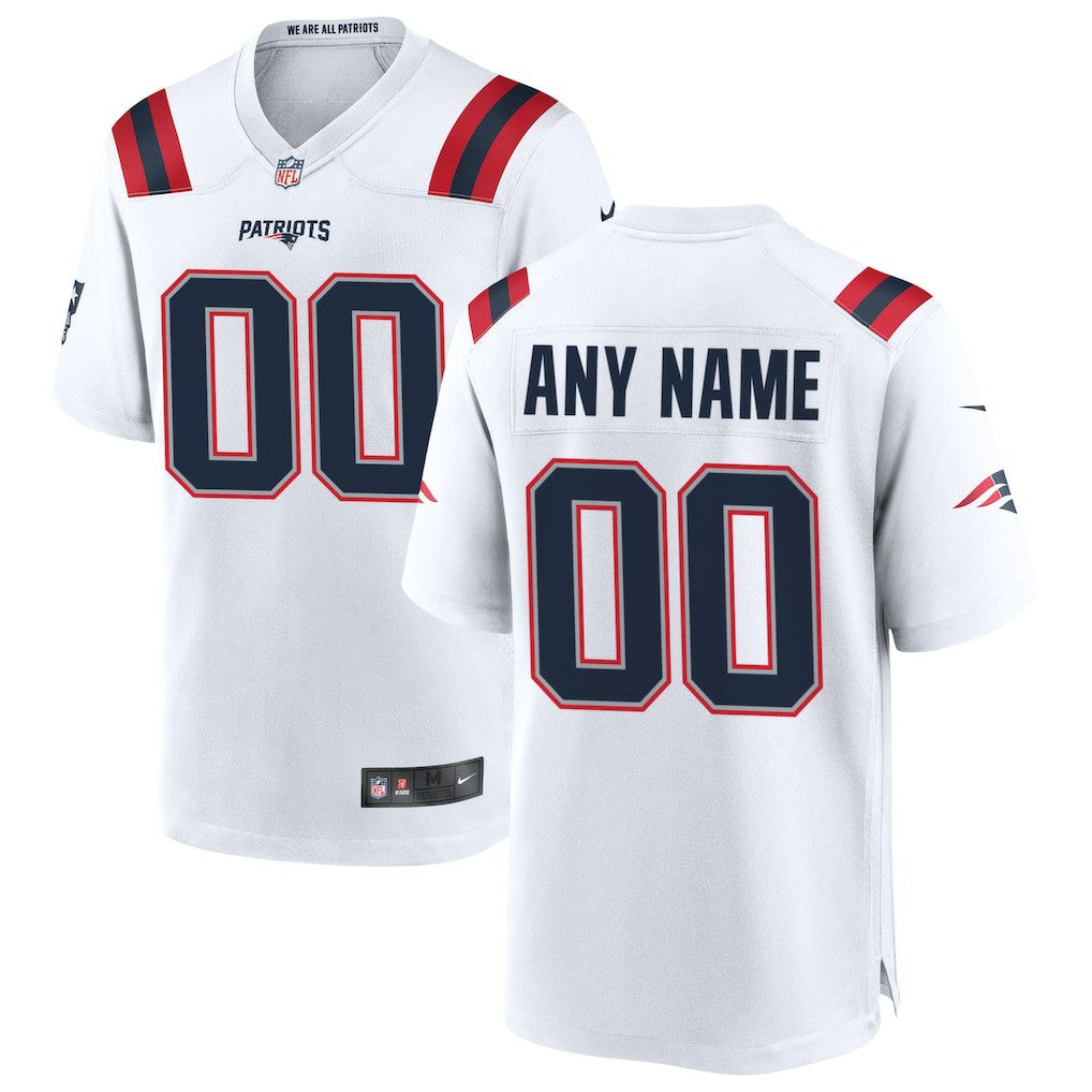 Nike New England Patriots Custom Game Jersey White