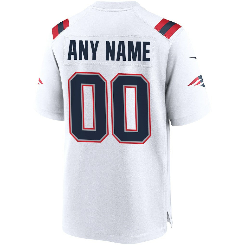 Nike New England Patriots Custom Game Jersey White