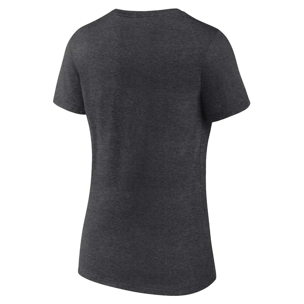 Miami Dolphins Women's Primary Team Logo V-Neck T-Shirt Charcoal