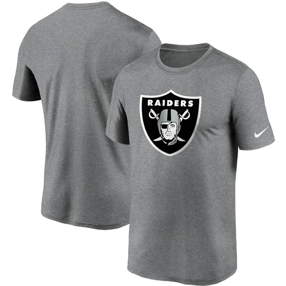 Nike Las Vegas Raiders Logo Essential Legend Performance T-Shirt Heathered Charcoal