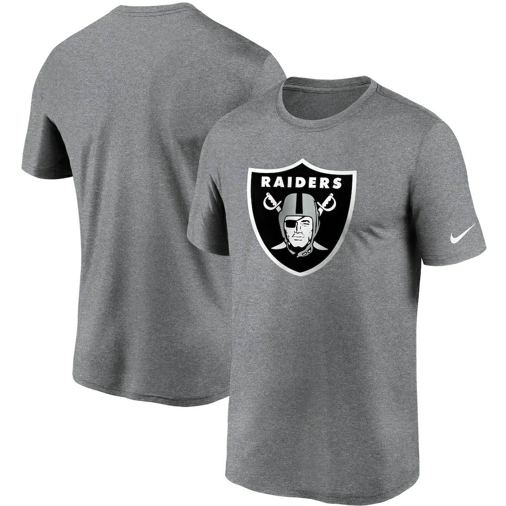 Nike Las Vegas Raiders Logo Essential Legend Performance T-Shirt Heathered Charcoal