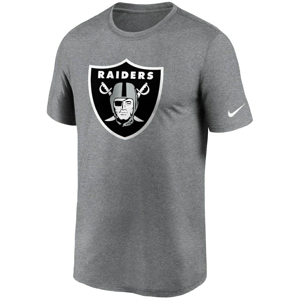 Nike Las Vegas Raiders Logo Essential Legend Performance T-Shirt Heathered Charcoal