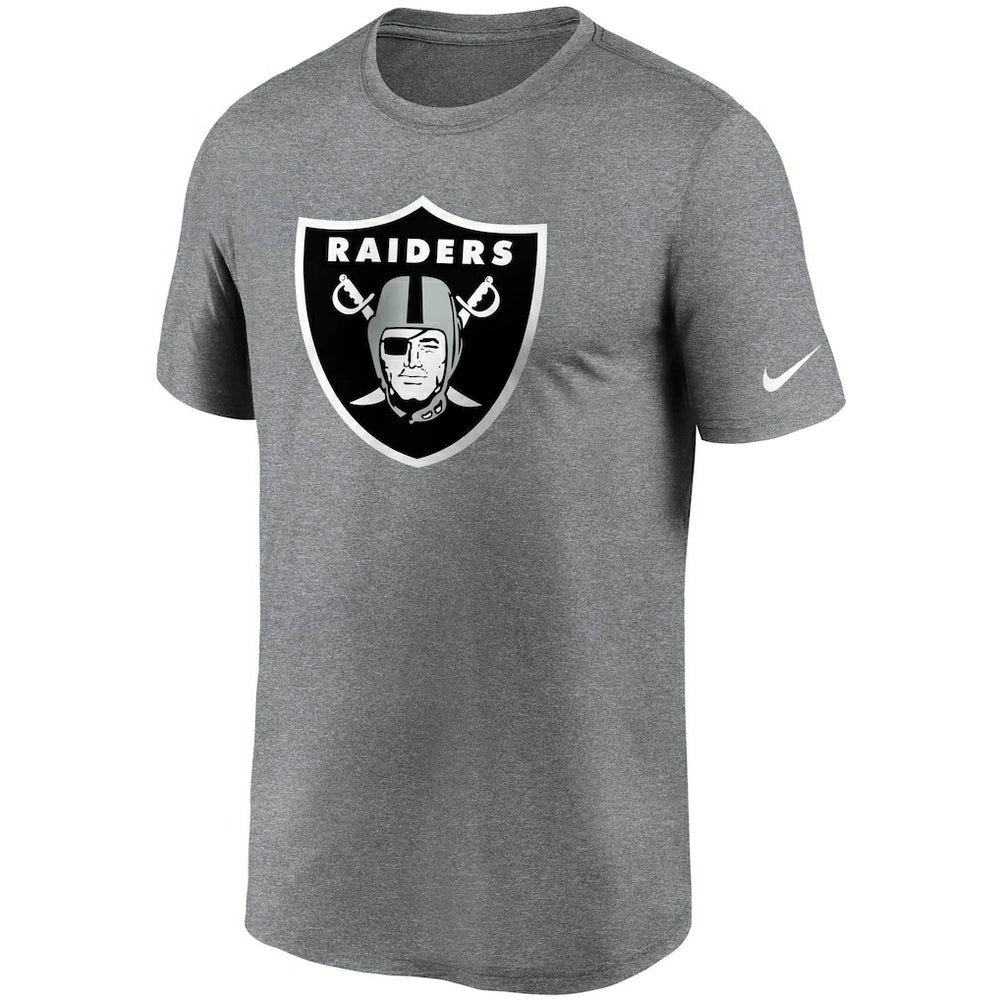 Nike Las Vegas Raiders Logo Essential Legend Performance T-Shirt Heathered Charcoal