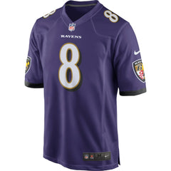 Nike Lamar Jackson Baltimore Ravens Game Jersey Purple