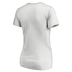 Los Angeles Angels Women's Floral Arched Logo V-Neck T-Shirt - White - MLB on Sale