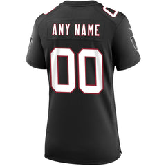 Nike Atlanta Falcons Women's Throwback Custom Game Jersey Black