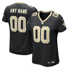 Nike New Orleans Saints Women's Custom Game Jersey Black