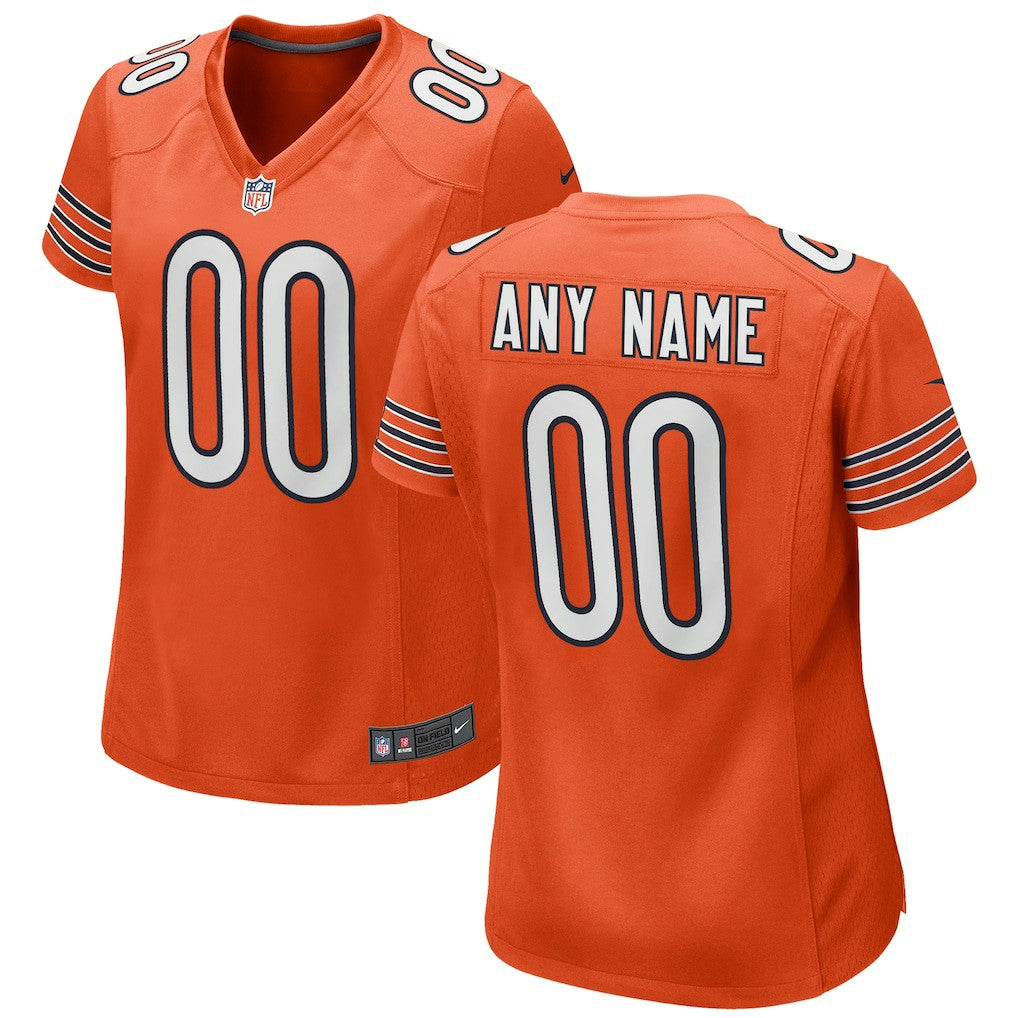 Nike Chicago Bears Women's Alternate Custom Game Jersey Orange