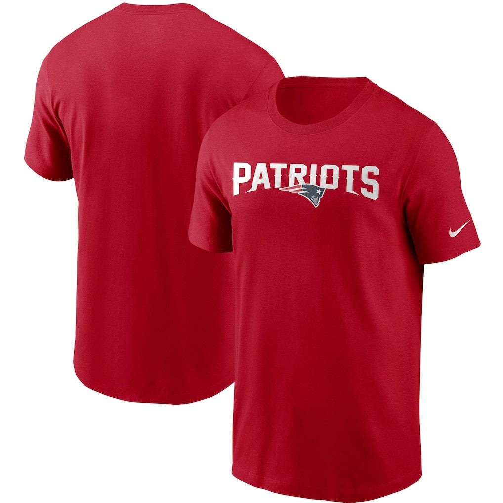 Nike New England Patriots Team Wordmark T-Shirt Red