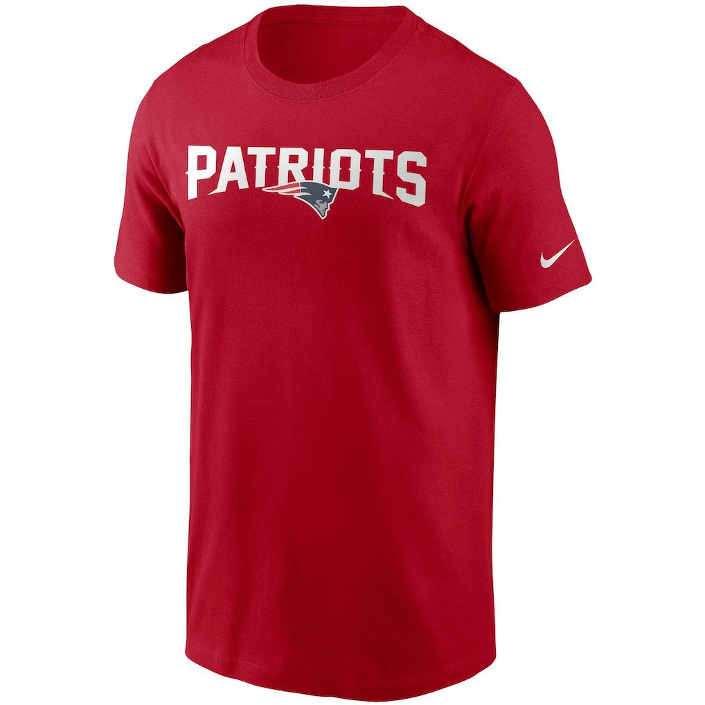Nike New England Patriots Team Wordmark T-Shirt Red