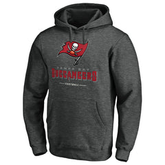 Tampa Bay Buccaneers Team Lockup Pullover Hoodie Heather Charcoal