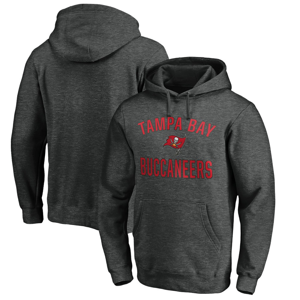 Tampa Bay Buccaneers Victory Arch Pullover Hoodie Heather Charcoal