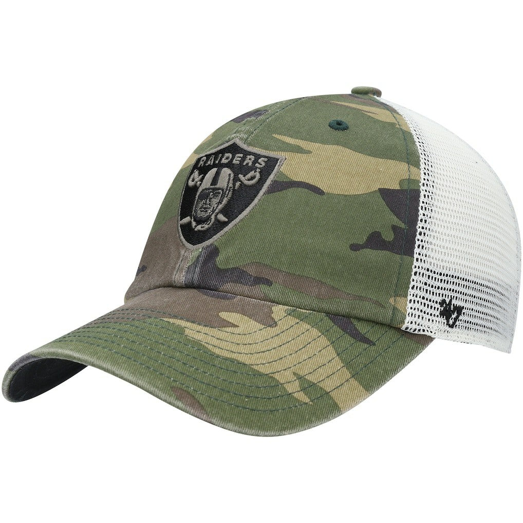 47 brand Las Vegas Raiders '47 Branson Trucker Clean Up Hat Camo
