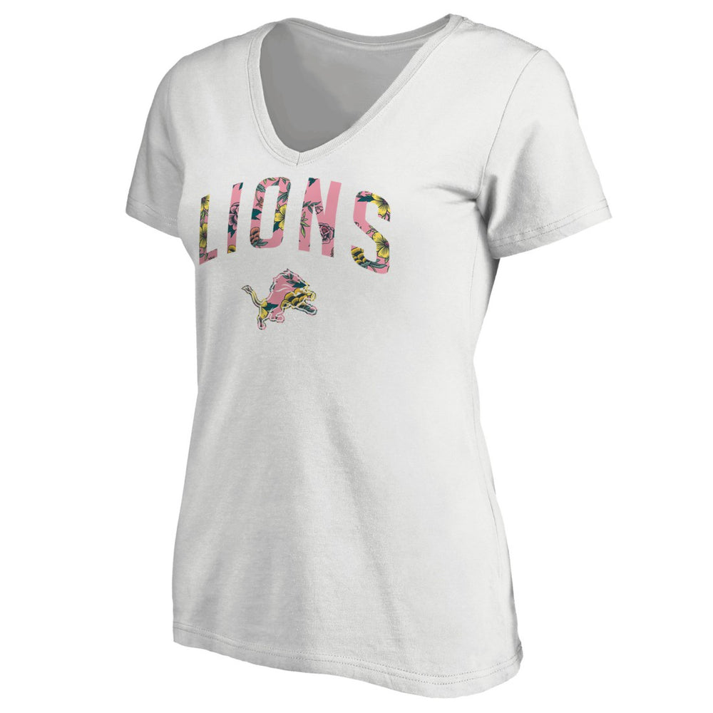 Detroit Lions Women's Floral Arch T-Shirt White