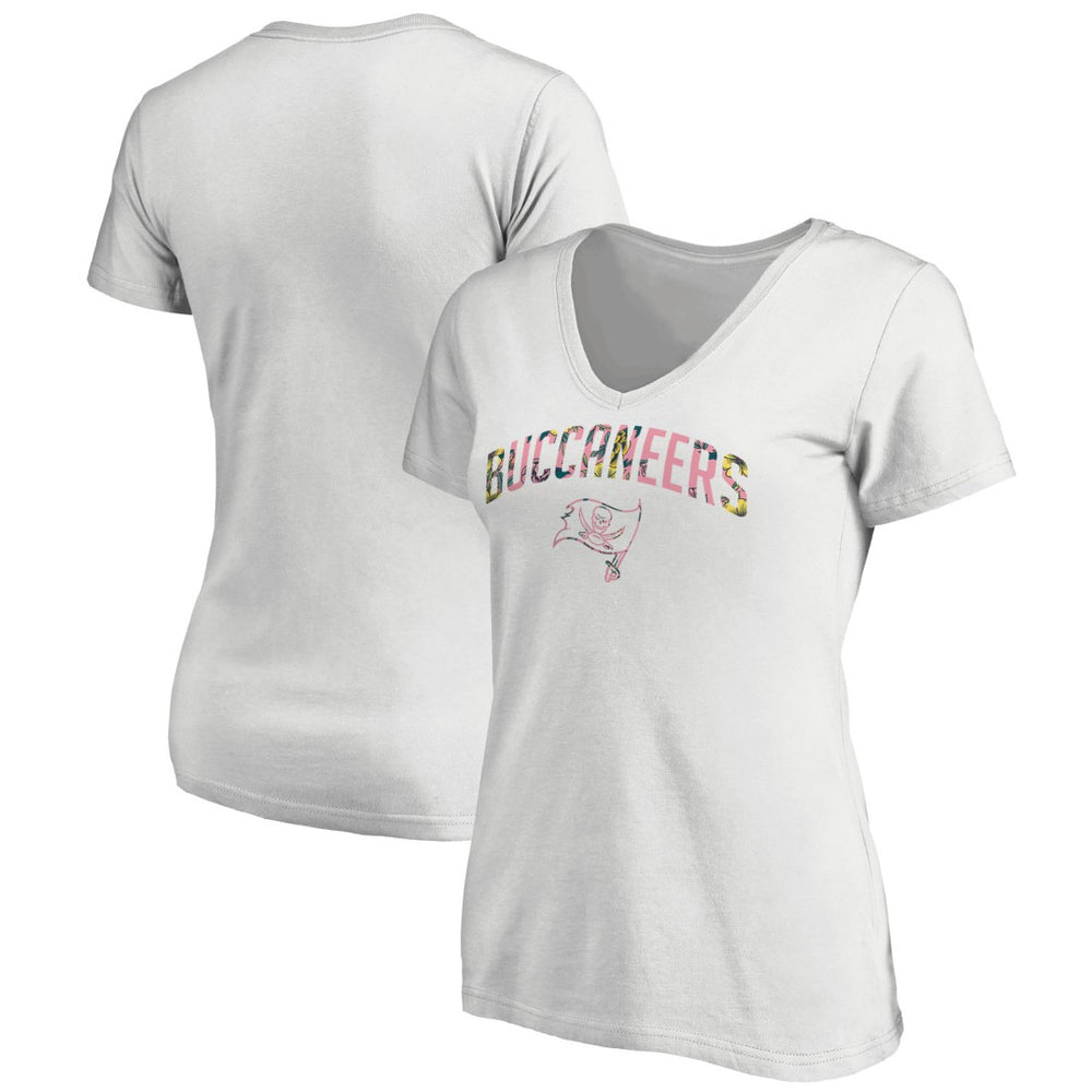 Tampa Bay Buccaneers Women's Floral Arch T-Shirt White