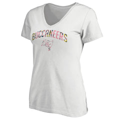 Tampa Bay Buccaneers Women's Floral Arch T-Shirt White