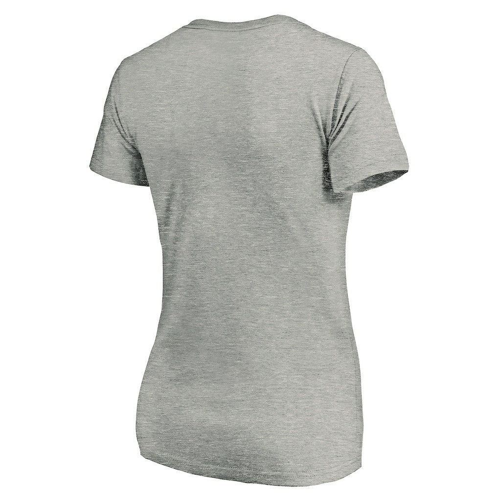 Atlanta Falcons Women's Primary Logo V-Neck T-Shirt Heather Gray