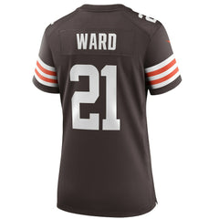 Nike Denzel Ward Cleveland Browns Women's Player Game Jersey Brown